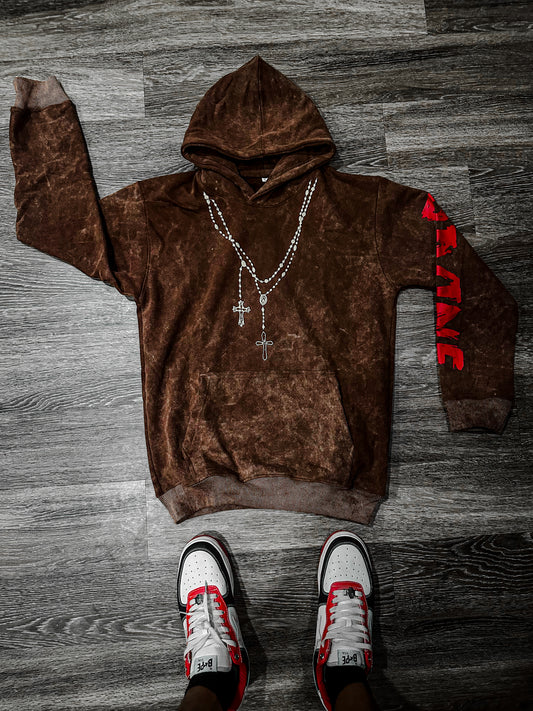 Heavy Weight Brown "DIVINE" Hoodies