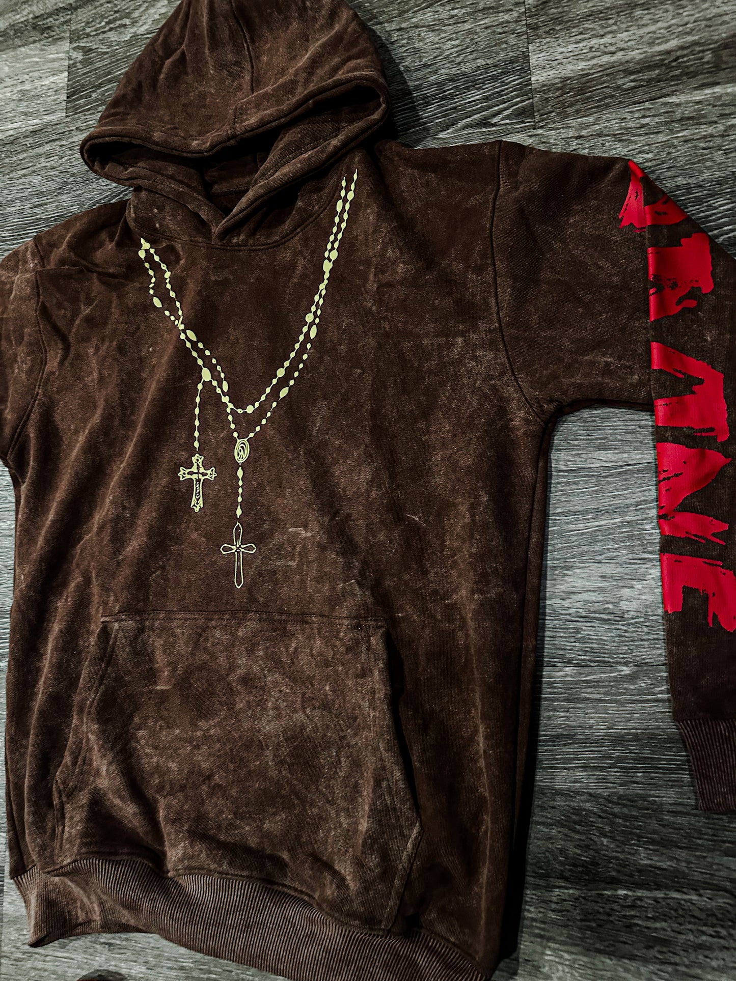 Heavy Weight Brown "DIVINE" Hoodies